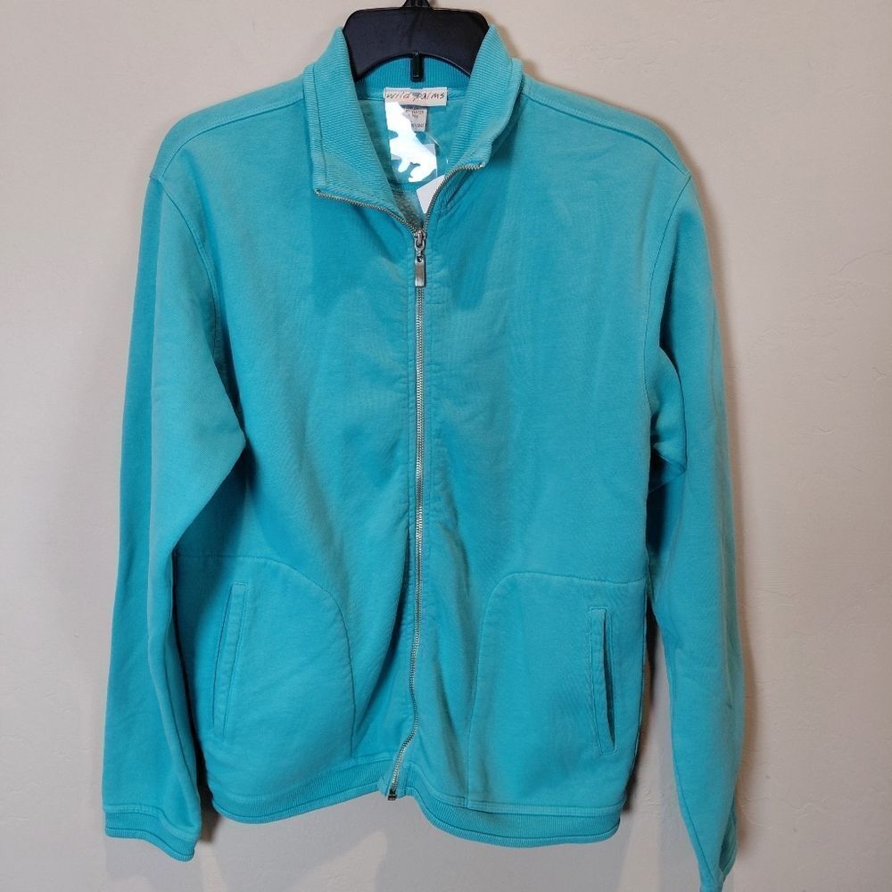 Wild Palms Cotton/poly Blend Long Sleeve W Pockets FULL Zip Sweatshirt New